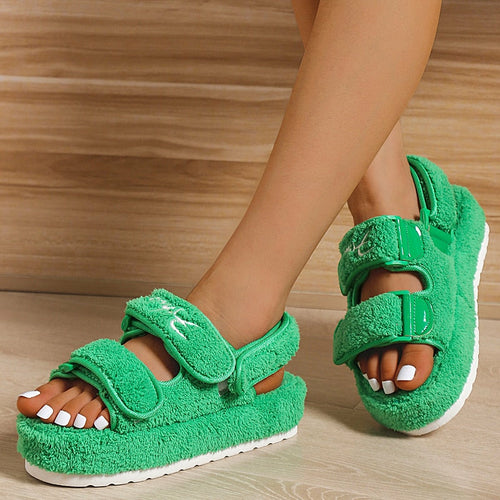 Women's Chunky Sole Casual Sandals – Thick Platform Open-Toe Shoes