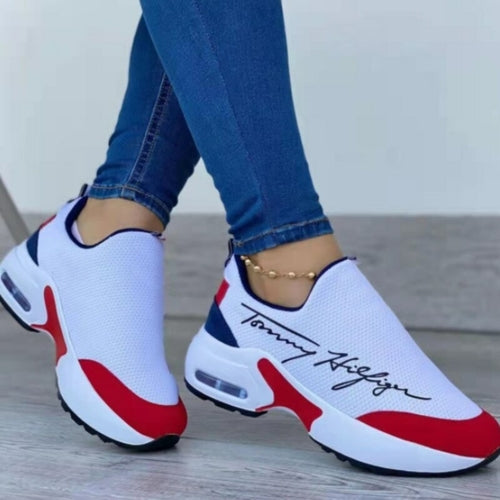 Women's Breathable Wedge Sneakers – Lightweight Casual Walking Shoes