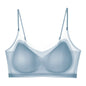 Ultra-Thin Breathable Ice Silk Top Bra Women'S Bustier Underwear Seamless Back Halter Vest Wrap Bra Small Chest Together