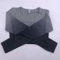 2021 New Active Wear Sets Women Workout Clothes Gym Wear Tracksuits Yoga Jogging Track Outfit Legging Long Sleeves Shirts Suits