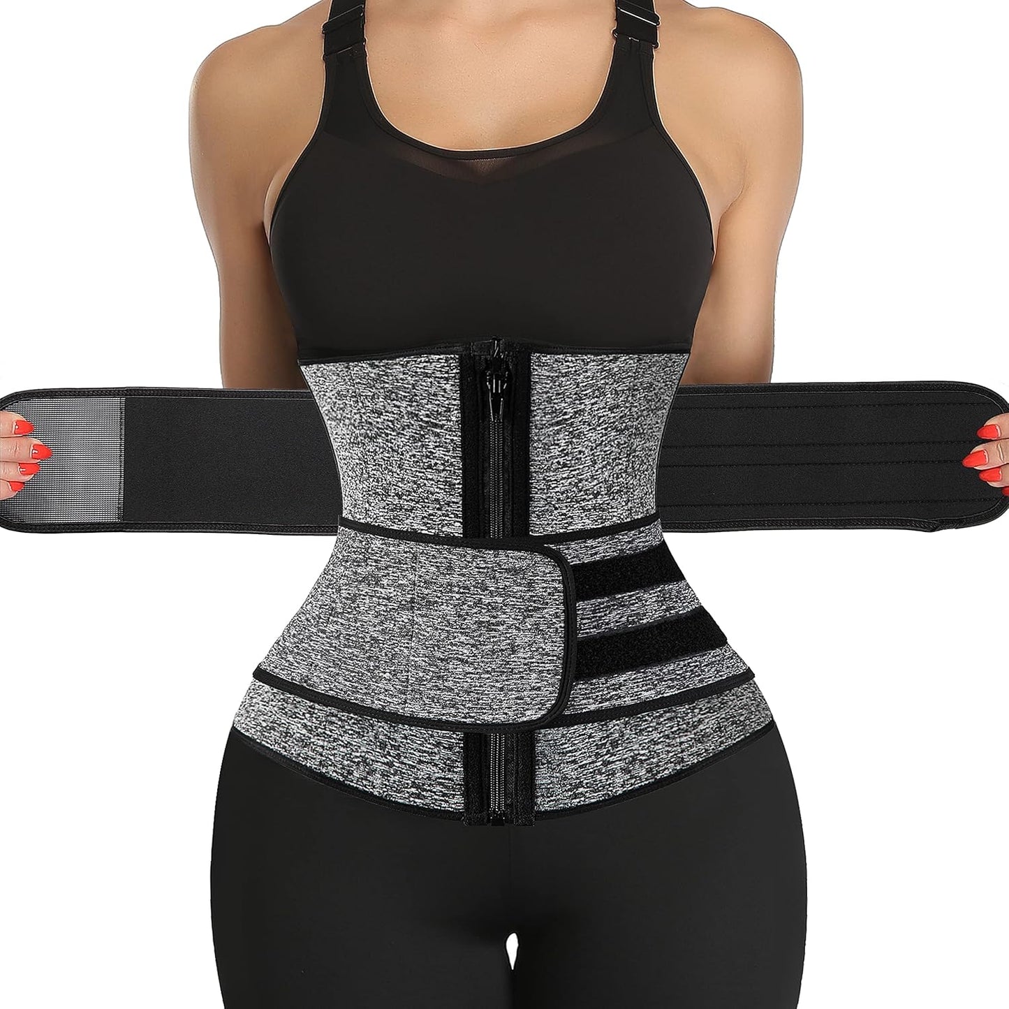 Neoprene Sauna Waist Trainer Corset Sweat Belt for Women Compression Cincher Band Workout Fitness Back Support