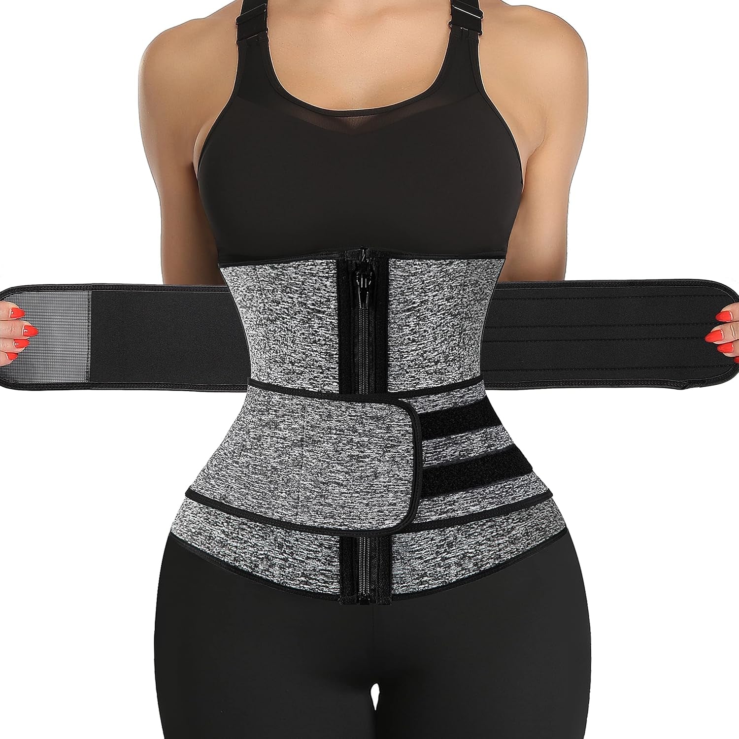 Neoprene Sauna Waist Trainer Corset Sweat Belt for Women Compression Cincher Band Workout Fitness Back Support